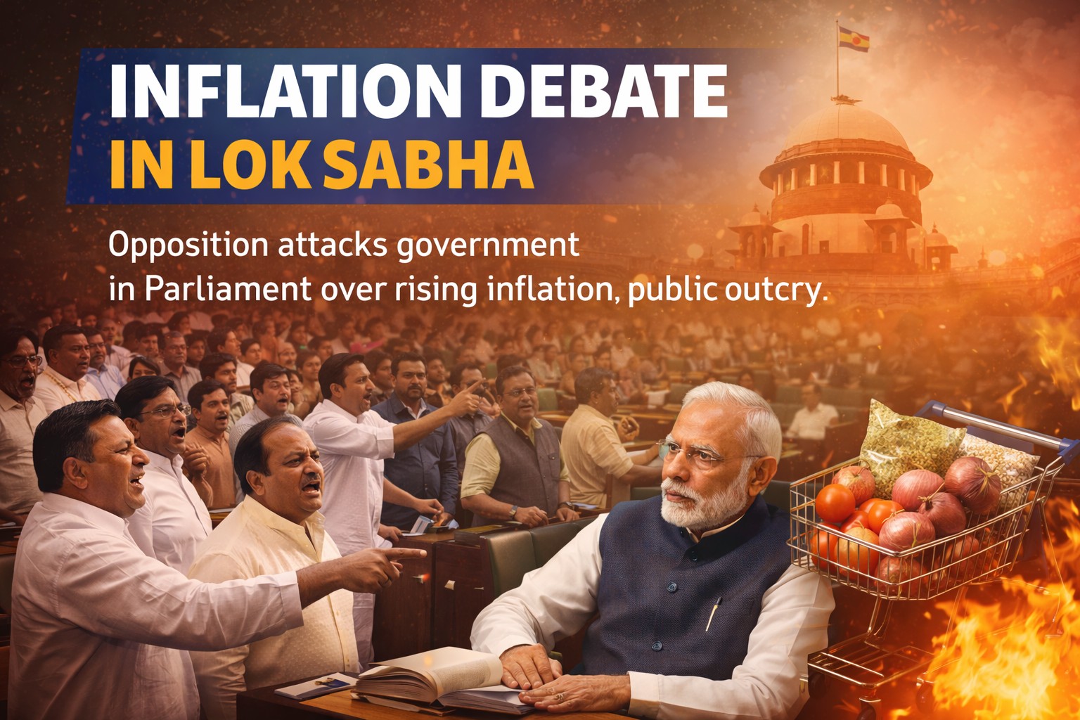 लोकसभा में महंगाई पर बहस